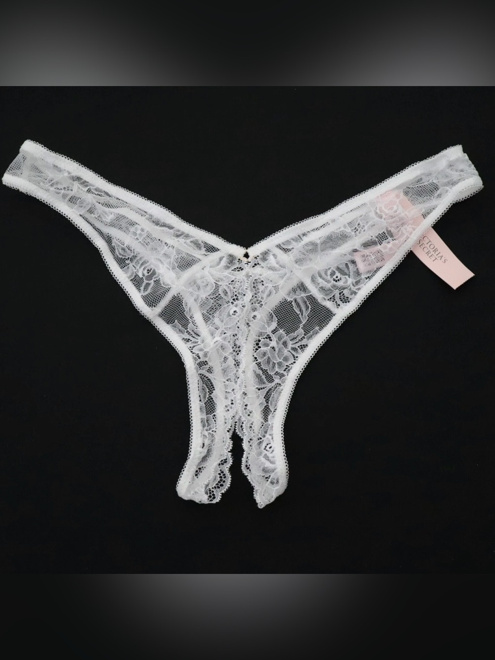 Victoria's Secret Bottomless
Open High Leg Thong Lace Panty